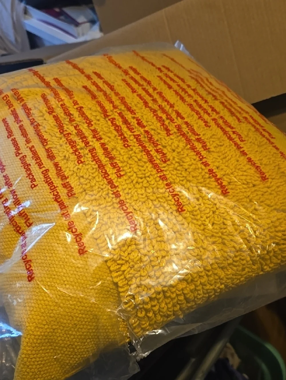❤️5/$25 New Bright Yellow Knit Throw Pillow - Vibrant Accent